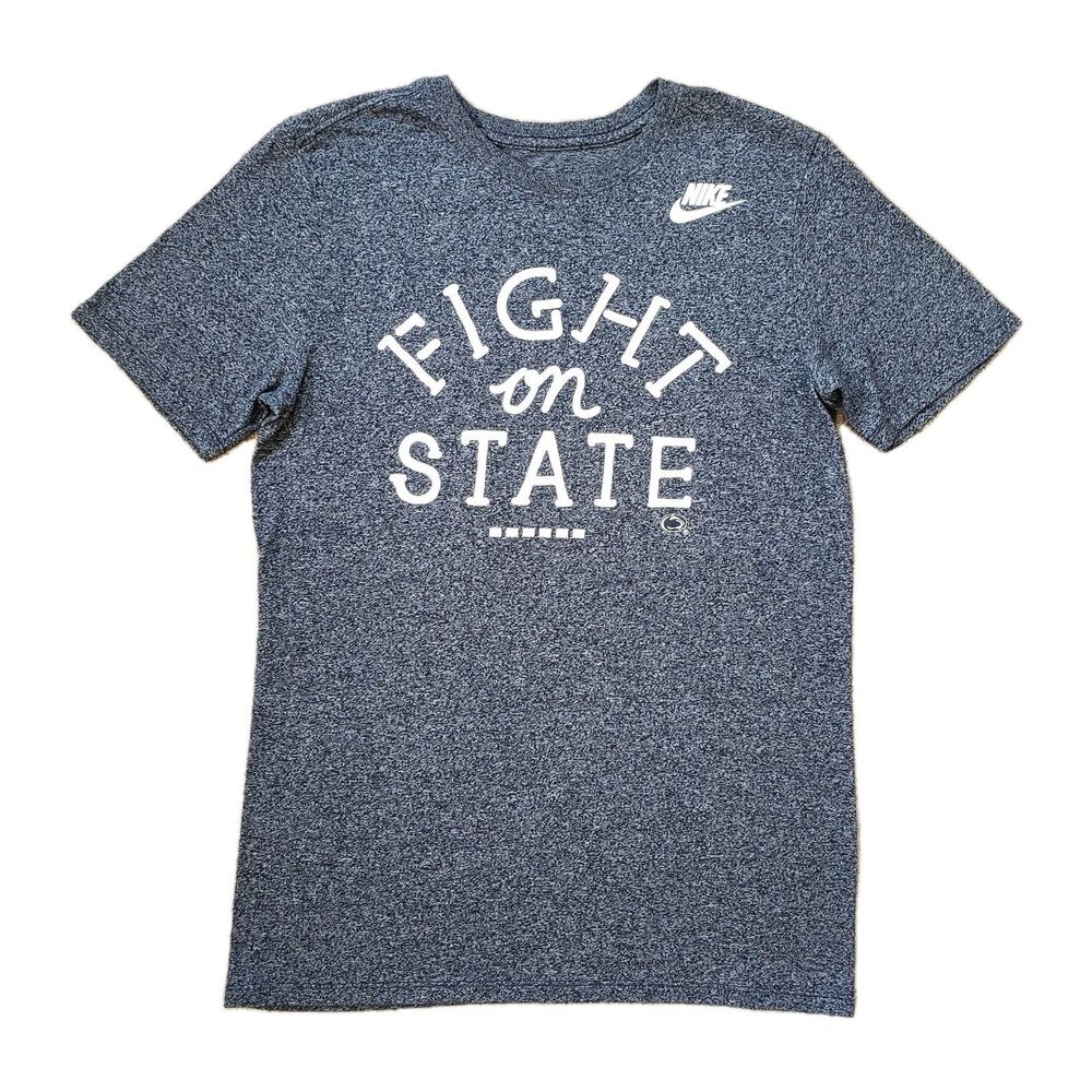Nike Penn State Nittany Lions Fight On State Sz Small Mens Blue T-Shirt PSU NCAA